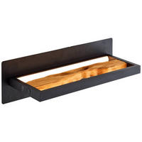 LED-WANDLEUCHTE Chaumont 15,1/35 cm   - Schwarz/Braun, Design, Holz/Metall (15,1/35cm) - Brilliant