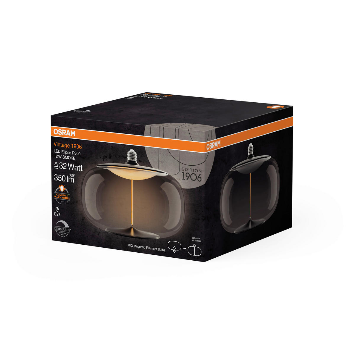 LED-LEUCHTMITTEL   E27 12 W 350 lm  - Grau, KONVENTIONELL, Kunststoff (30/21cm) - Osram