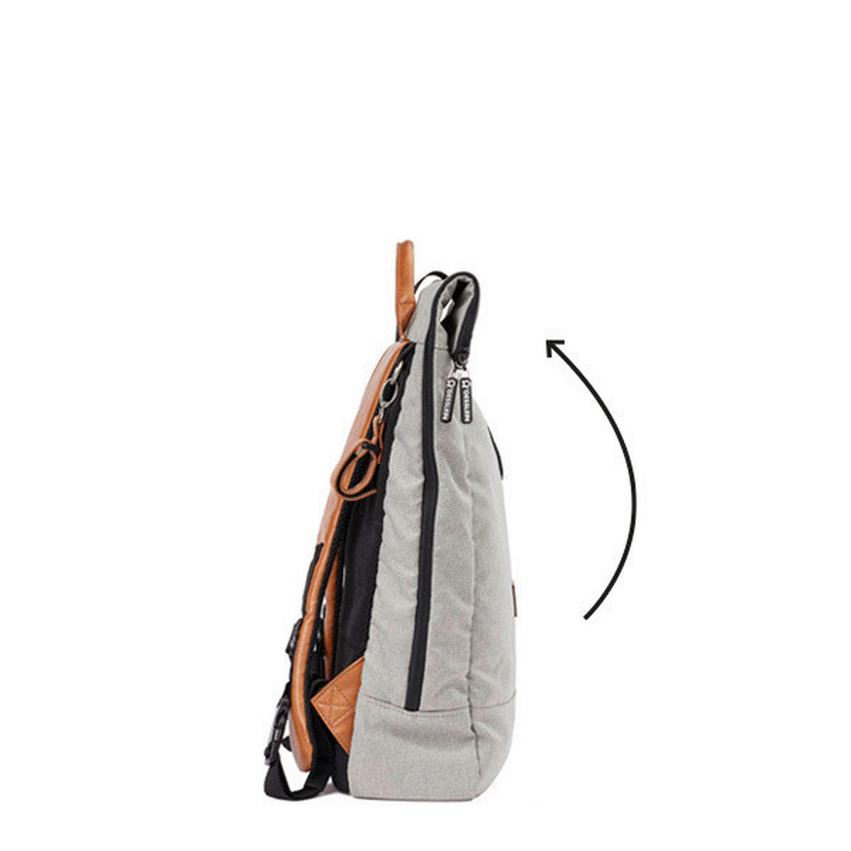 WICKELRUCKSACK N° 6 Aqua Mint/Tabak  - Braun/Mintgrün, Basics, Textil (31/45/12cm) - Gesslein