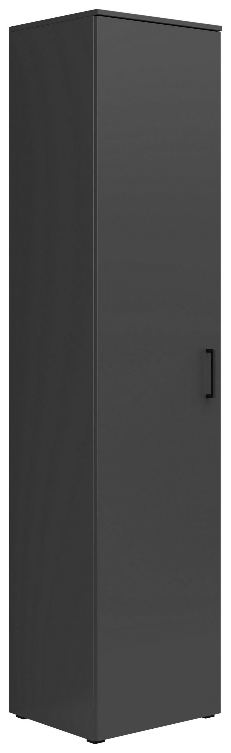 DULAP MULTIFUNCȚIONAL in grafit  - grafit/antracit, Modern, plastic/material pe bază de lemn (45/195/40cm) - Carryhome