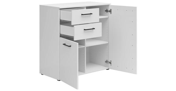 KOMMODE 80/83/40 cm in Weiß - Anthrazit/Schwarz, MODERN, Holzwerkstoff/Kunststoff (80/83/40cm) - Carryhome