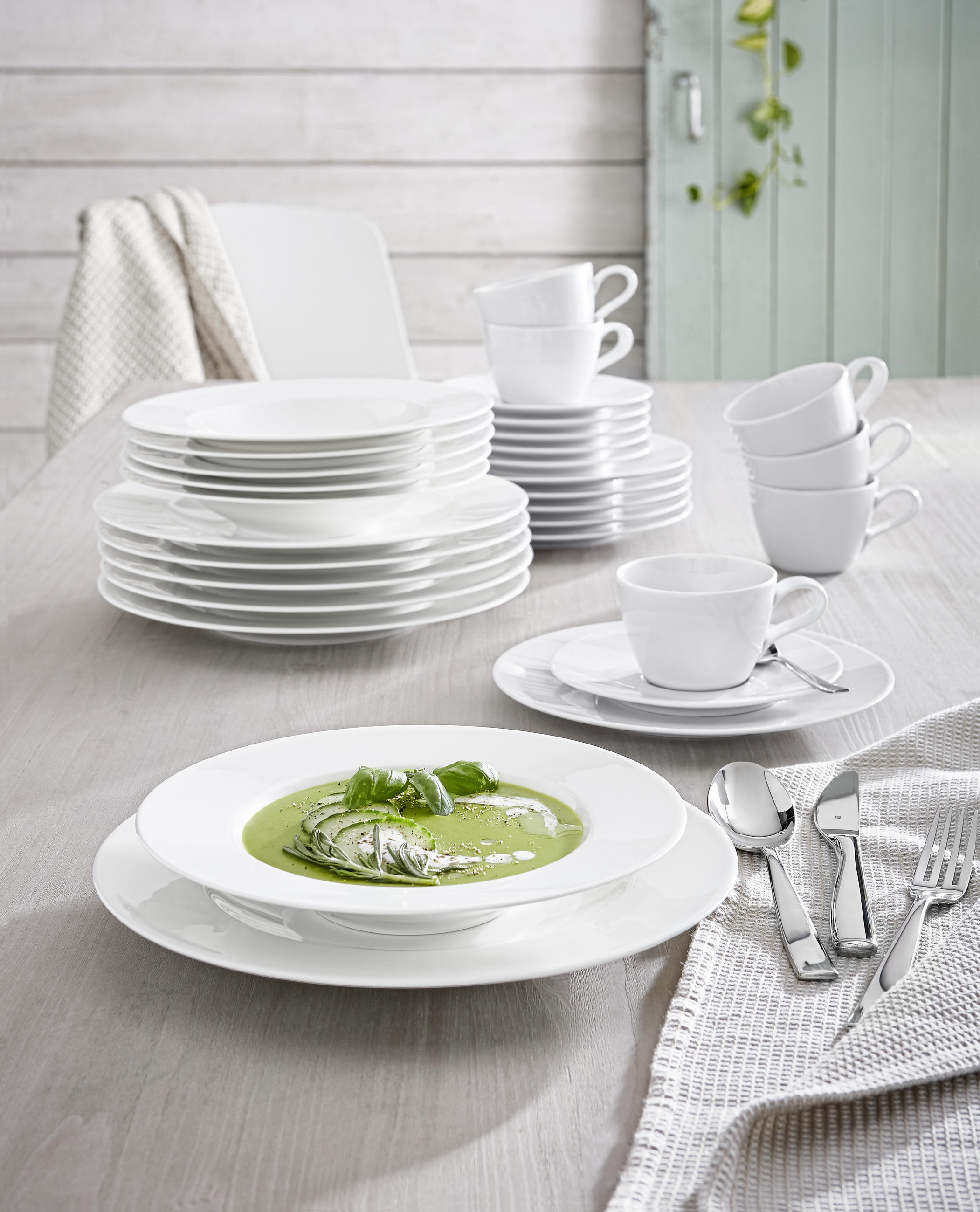 TAFELSERVICE Zoe Fine Diamond 12-teilig  - Weiß, Design, Keramik - Seltmann Weiden
