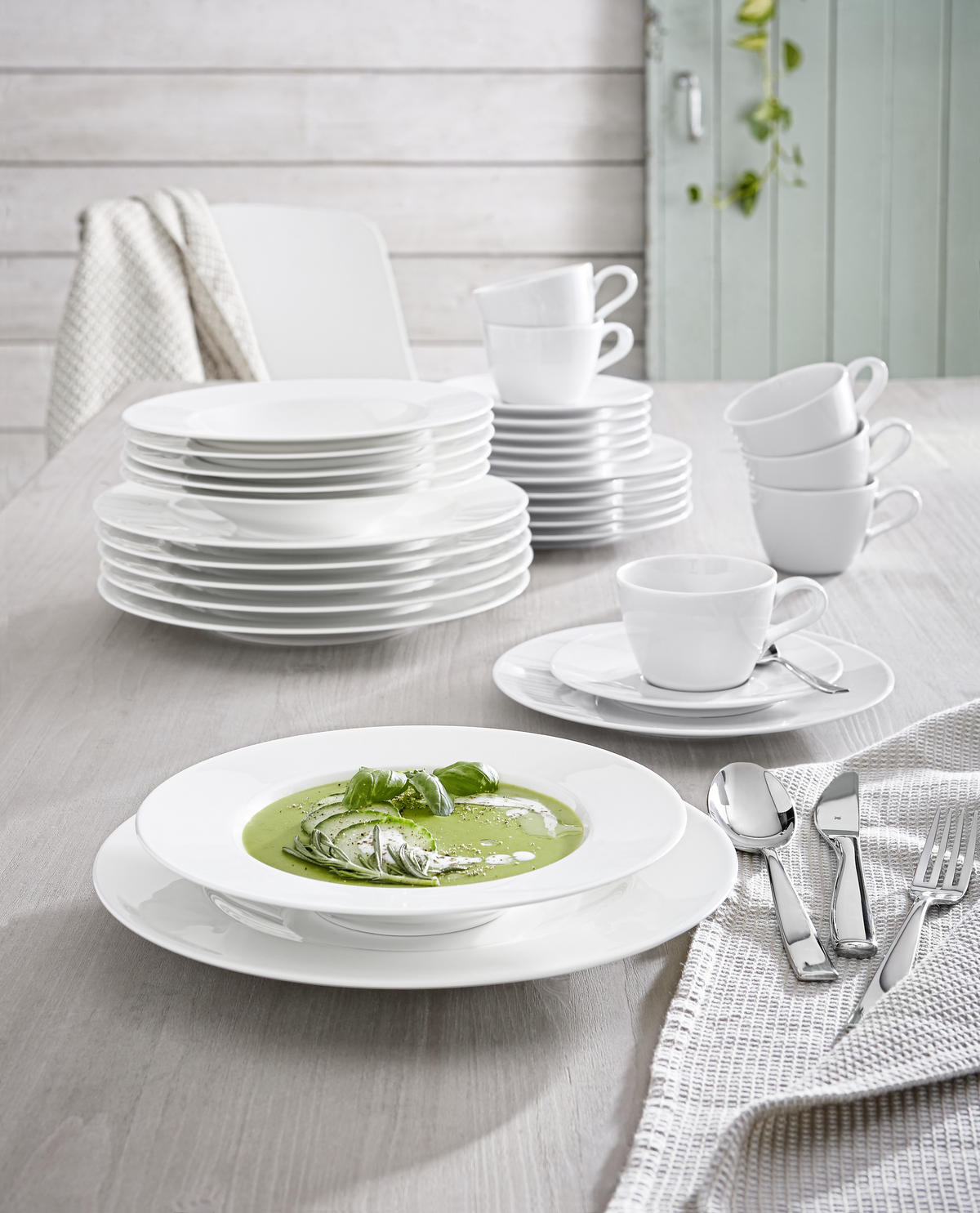 TAFELSERVICE Zoe Fine Diamond 12-teilig  - Weiss, Design, Keramik - Seltmann Weiden