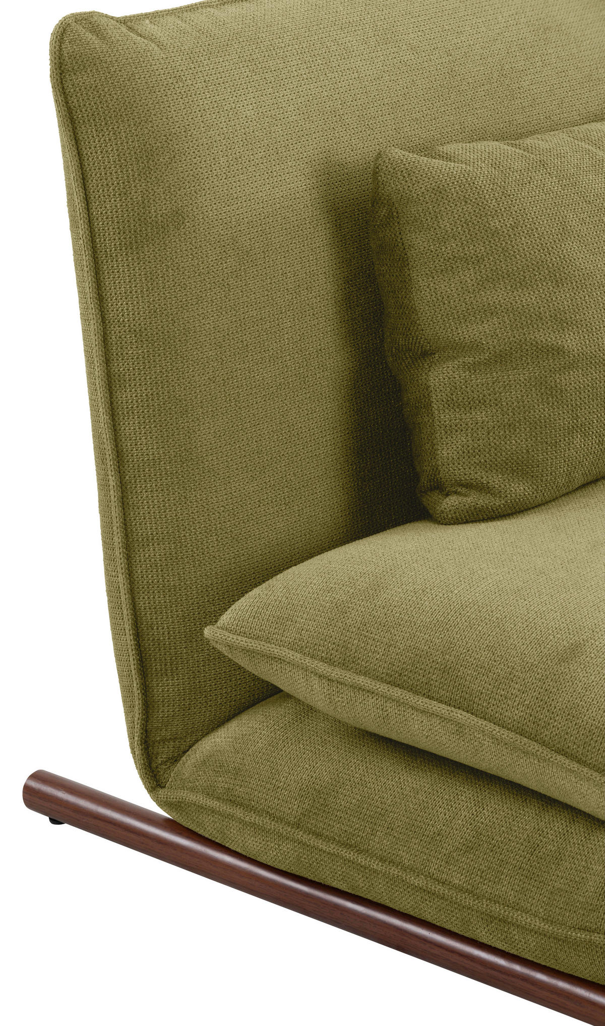 SESSEL in Samt Grün, Dunkelbraun  - Dunkelbraun/Grün, Design, Textil/Metall (93/97/80cm) - MID.YOU