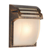 KÜLTÉRI FALILÁMPA - rozsdavörös, Basics, fém (19/25/11cm)