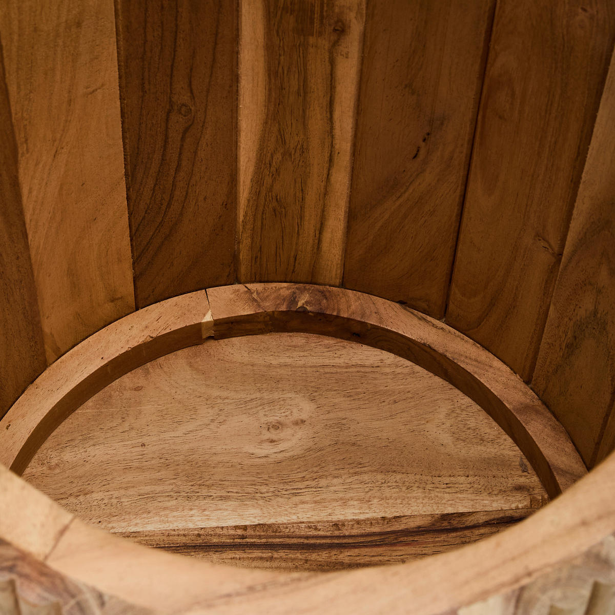 BEISTELLTISCH Akazie vollmassiv Akaziefarben rund  - Akaziefarben, KONVENTIONELL, Holz (40/50/40cm) - Livetastic