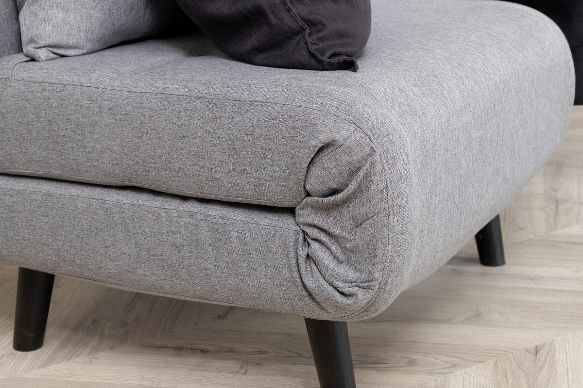 SCHLAFSESSEL in Textilgeflecht Grau, Schwarz  - Schwarz/Grau, Design, Textil/Metall (70/88/80cm) - Livetastic
