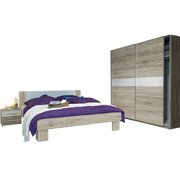 SPAVAĆA SOBA - bijela/boje hrasta, Design, drvni materijal (180/200cm) - Boxxx