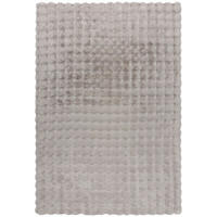 WEBTEPPICH 160/230 cm WAFFLE FAUX FUR Grau  - Grau, KONVENTIONELL, Textil (160/230cm)