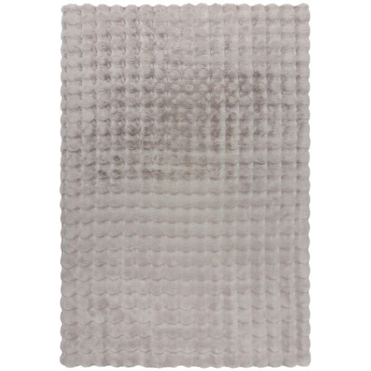 WEBTEPPICH 160/230 cm WAFFLE FAUX FUR Grau  - Grau, KONVENTIONELL, Textil (160/230cm)