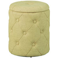 HOCKER in Kunststoff, Holzwerkstoff Grün  - Grün, KONVENTIONELL, Holzwerkstoff/Kunststoff (34/40/34cm) - MID.YOU