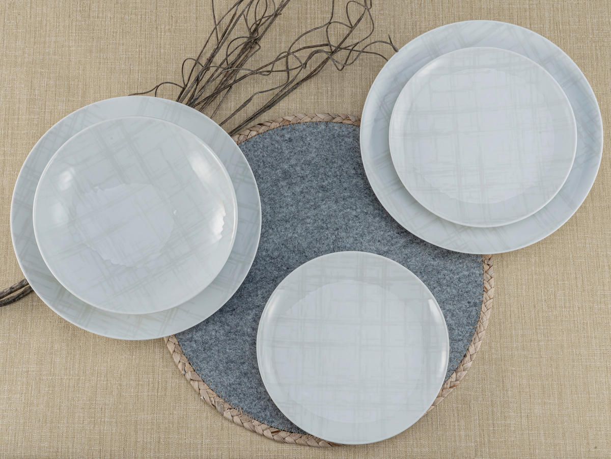 JEDÁLENSKÝ SERVIS, porcelán - viacfarebná/biela, Basics, keramika - Creatable