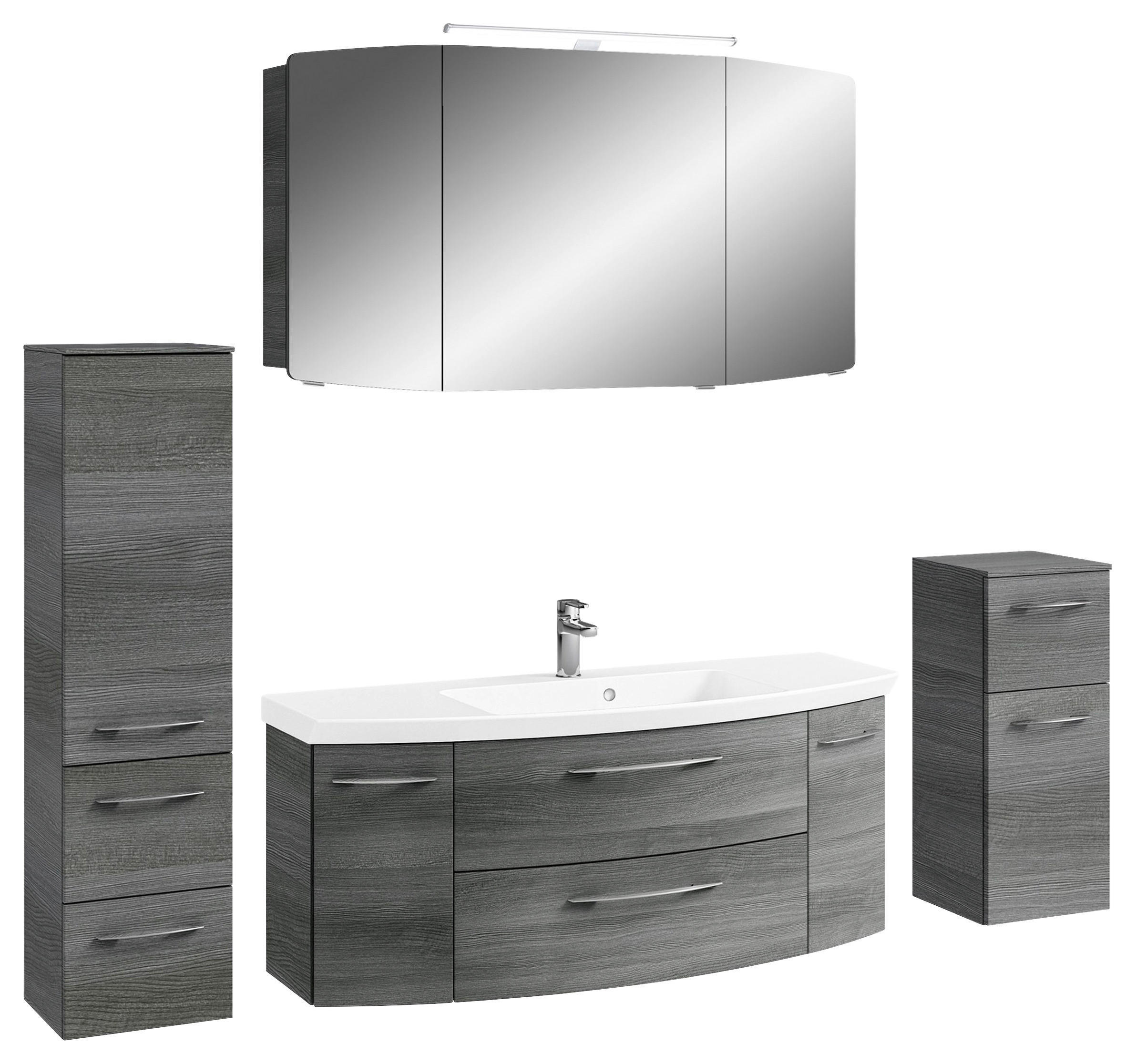 BADEZIMMER 5-teilig  in 181 cm  - Chromfarben/Graphitfarben, KONVENTIONELL, Glas/Holzwerkstoff (181cm) - Pelipal