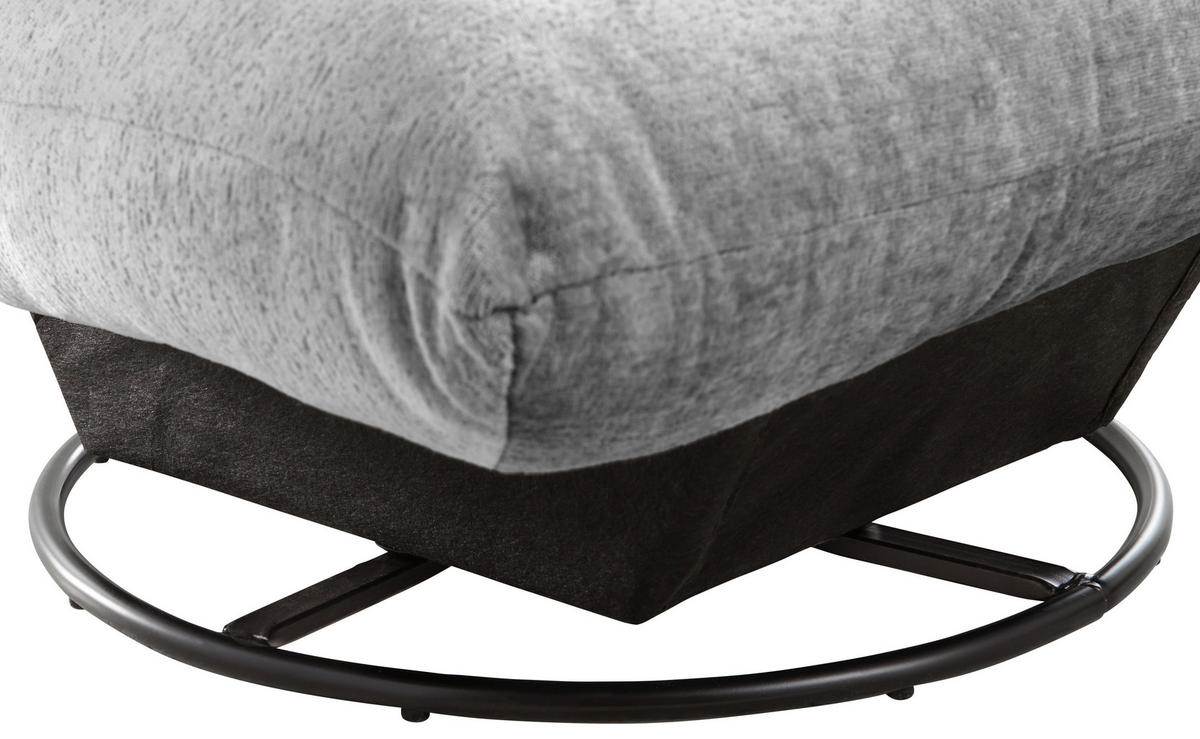 RELAXSESSEL Bouclé    - Blau/Schwarz, Design, Textil/Metall (100/78/96cm) - Livetastic