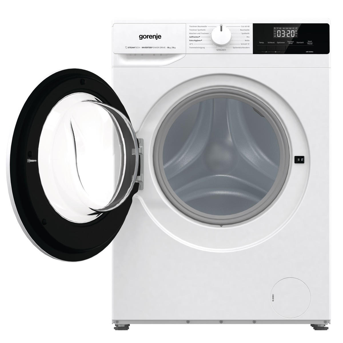 WASCHTROCKNER W3D2A854ADPS/DE  - Weiß, MODERN, Glas/Kunststoff (60/85/54cm) - Gorenje