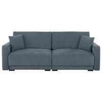 2-SITZER-SOFA in Chenille Blau  - Blau/Schwarz, Konventionell, Kunststoff/Textil (233/90/110cm) - MID.YOU
