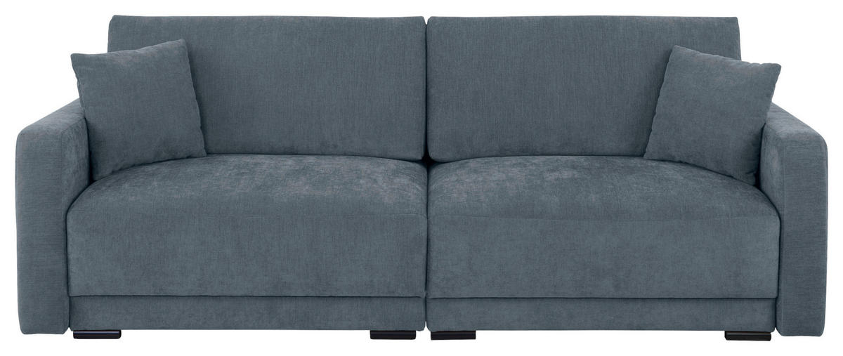 2-SITZER-SOFA in Chenille Blau  - Blau/Schwarz, Konventionell, Kunststoff/Textil (233/90/110cm) - MID.YOU