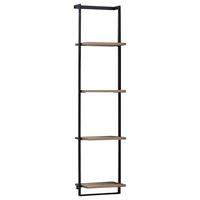 BADEZIMMERREGAL 27,9/129,6/21 cm  - Eichefarben/Schwarz, MODERN, Holzwerkstoff/Metall (27,9/129,6/21cm) - Celina Home