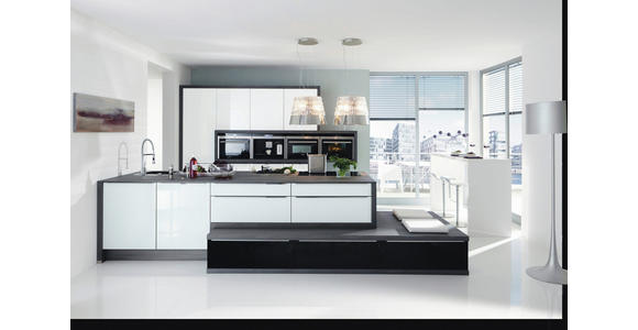 EINBAUKÜCHE   - Weiß, Design, Glas/Holzwerkstoff - Dieter Knoll