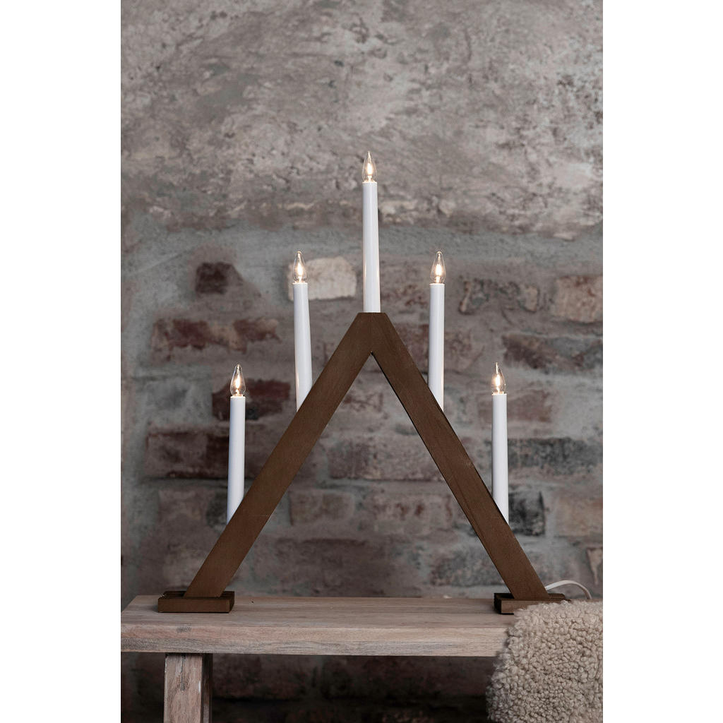 Thumbnail - Markslöjd Weihnachtspyramide Ariele, Weiß, Hellbraun, Holz, massiv, 46x52.5 cm, zum Stellen, Dekoration, Weihnachtsdekor...