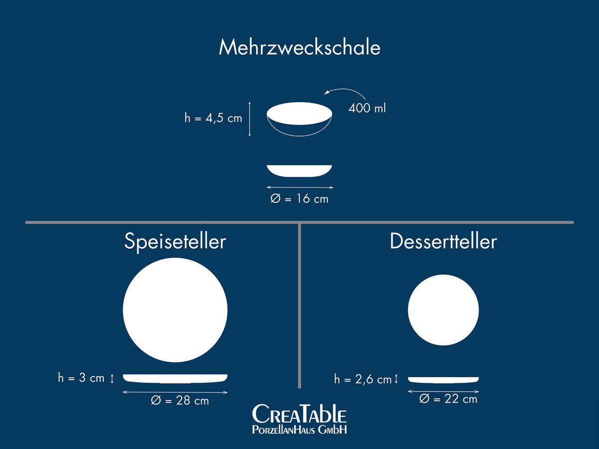 SERVIS Uno Nordic 12 delar  - sandfärgad/ljusblå, Basics, keramik - Creatable