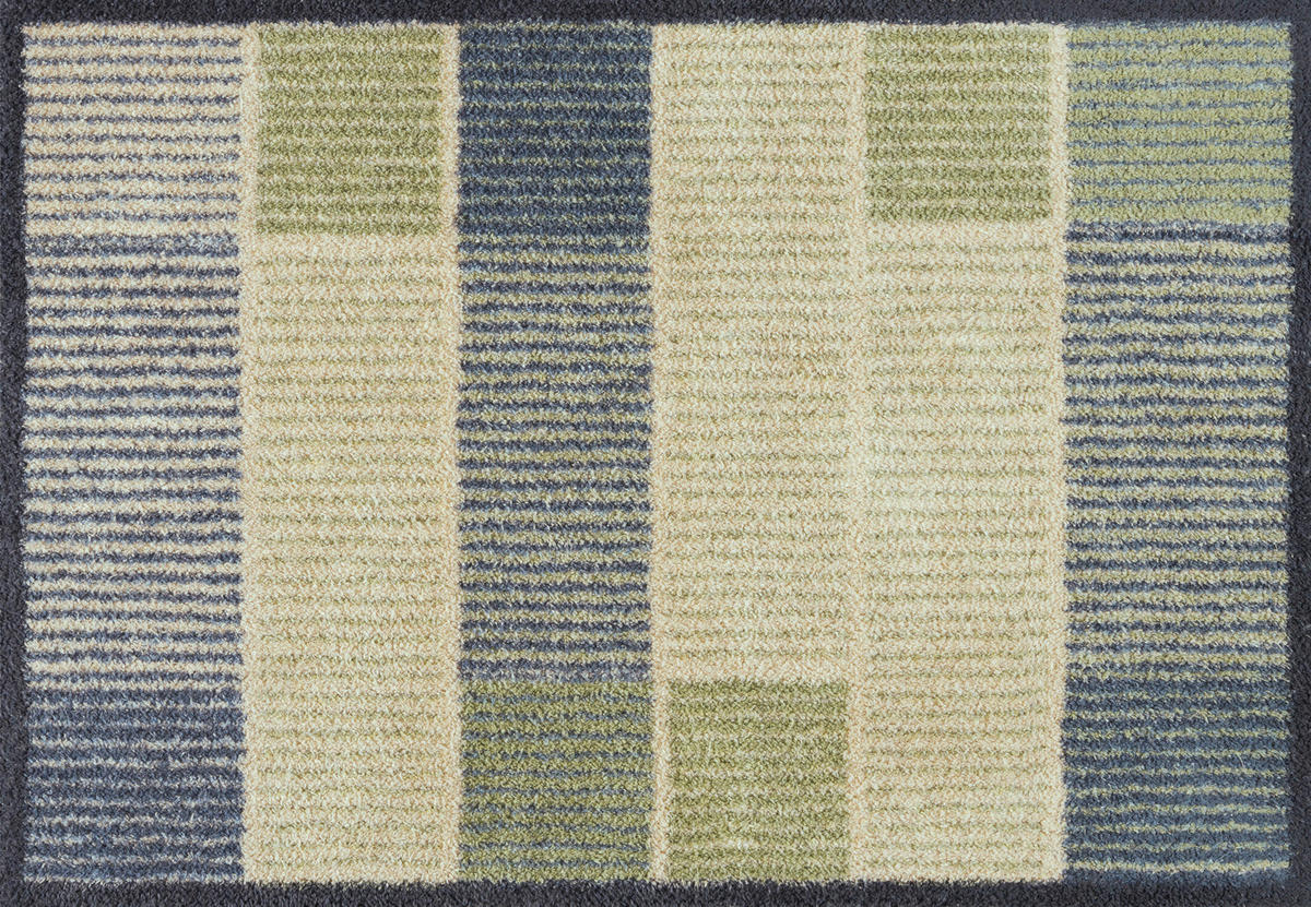 FUßMATTE 60/85 cm Lines  - Beige/Schwarz, Design, Kunststoff/Textil (60/85cm) - wash+dry