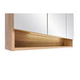 SPIEGELSCHRANK 100/64/20 cm  - Chromfarben/Eiche Wotan, Natur, Glas/Holzwerkstoff (100/64/20cm) - Xora