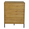 KOMMODE WABI  in 80/101/40 cm  - Eichefarben/Schwarz, Design, Holz/Holzwerkstoff (80/101/40cm) - Xora
