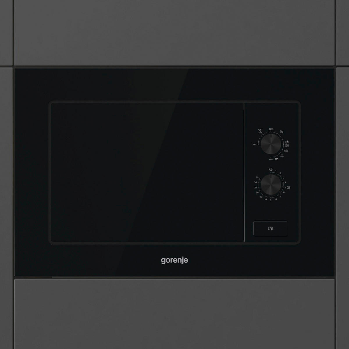 EINBAUMIKROWELLE BM171EG1B  - Schwarz, Basics, Glas/Metall (59,5/38,2/32cm) - Gorenje