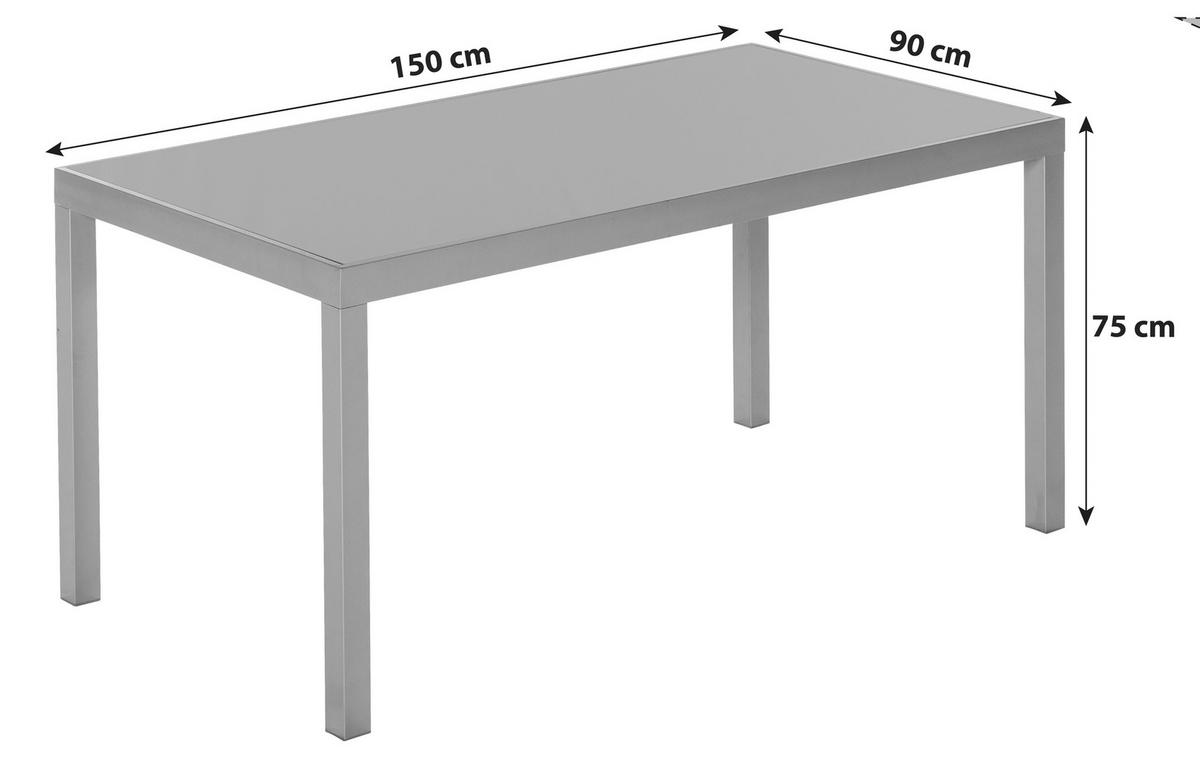 VRTNI SET   aluminij   srebrne barve antracit, srebrne barve    - srebrne barve/antracit, Moderno, kovina/tekstil - Gardenson