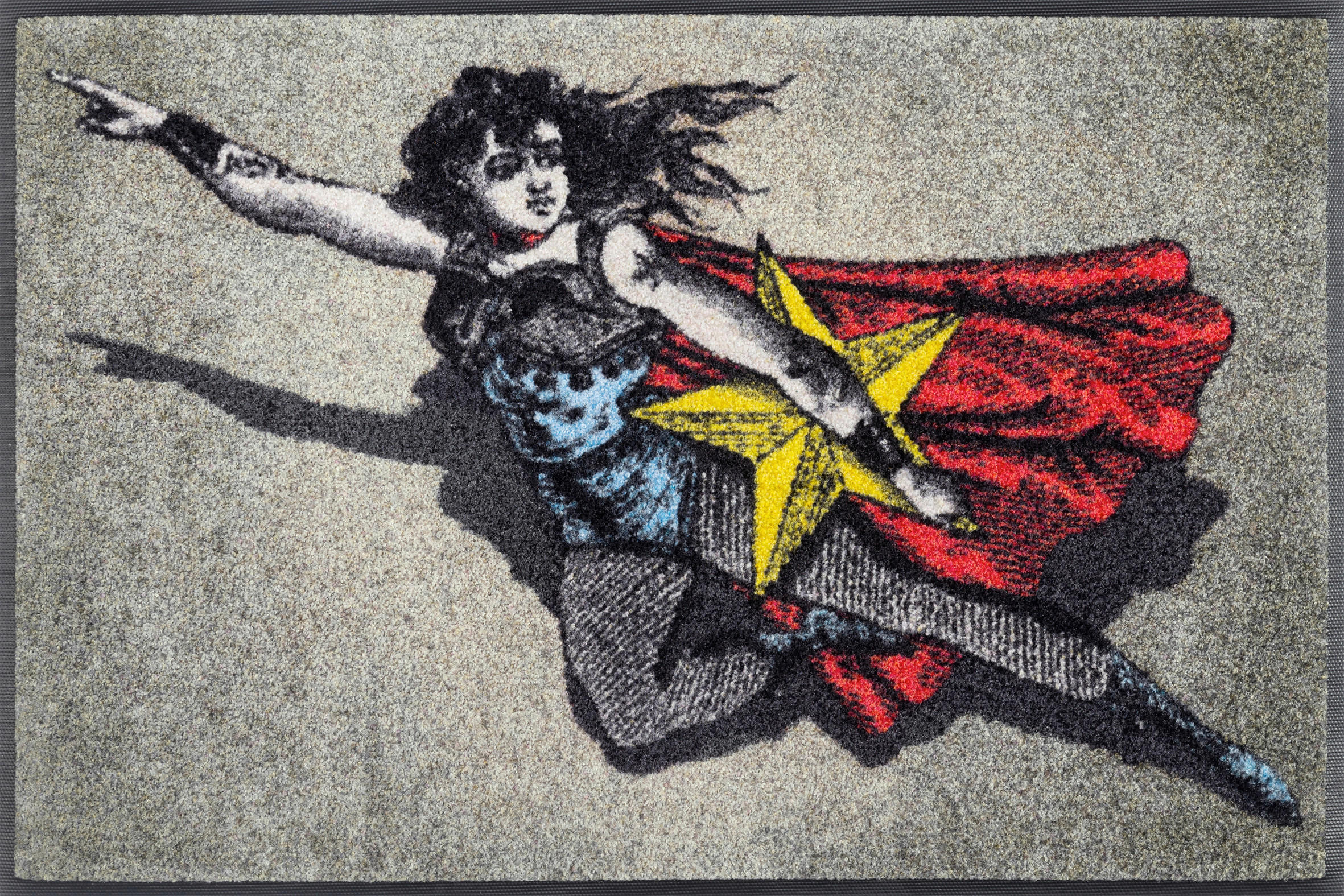 FUßMATTE  50/75 cm  Grau  - Grau, Trend, Kunststoff/Textil (50/75cm) - wash+dry