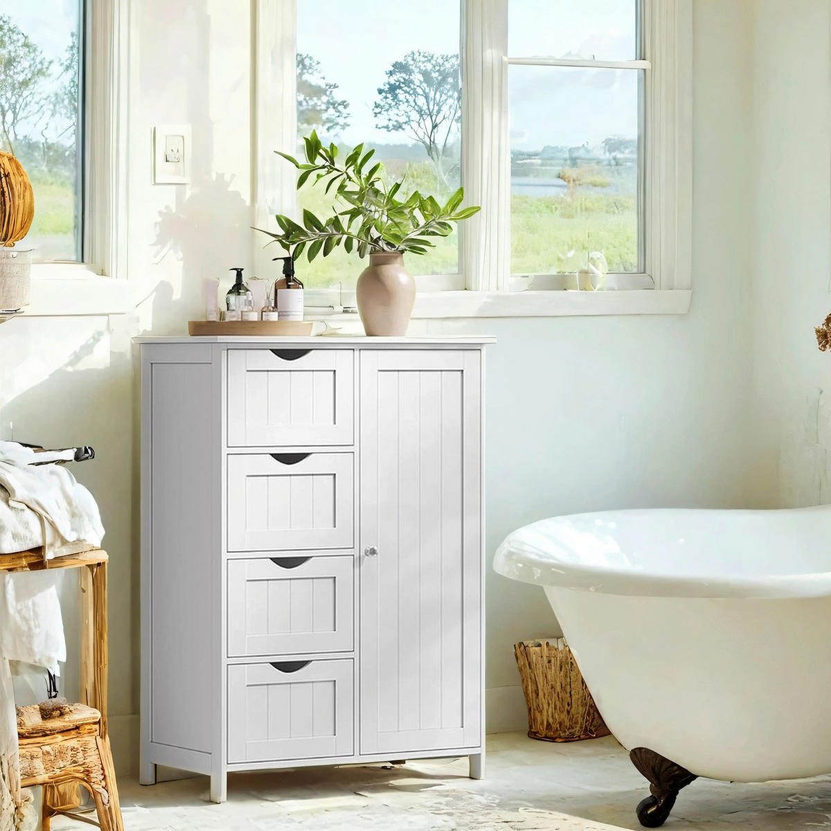 MIDISCHRANK 65/90/35 cm  - Weiß, MODERN, Holzwerkstoff (65/90/35cm) - MID.YOU