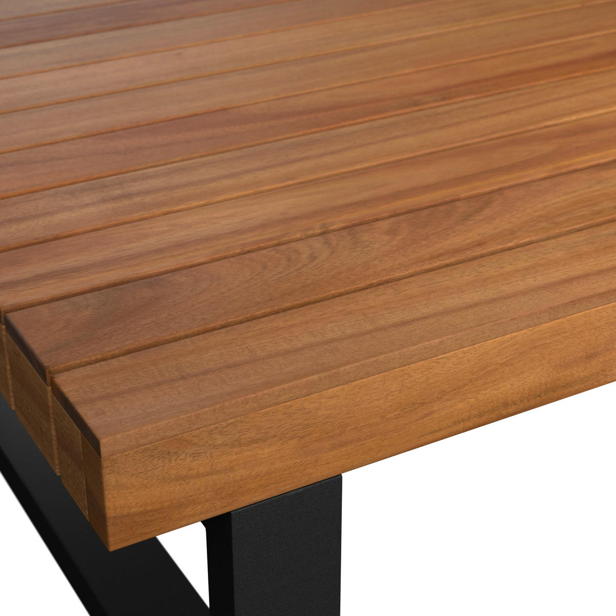 LOUNGEGARNITUR 216/234 cm Akazie massiv Stahl  - Grau/Teakfarben, MODERN, Holz/Textil (216/234cm) - Ambia Garden
