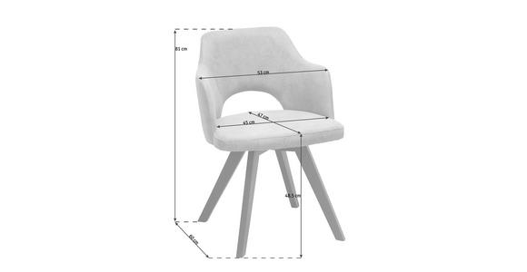 ARMLEHNSTUHL in Braun, Schwarz - Schwarz/Braun, Design, Holz/Textil (53/81/60cm) - Venda