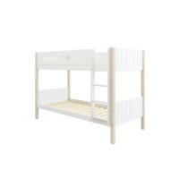 ETAGENBETT 90/200 cm,  in Absturzsicherung, Leiter, Lattenrost, Rollroste  - Naturfarben/Weiß, MODERN, Holz (90/200cm) - Chameo