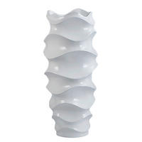 DEKOVASE  - Weiß, LIFESTYLE, Kunststoff (38/81cm) - Ambia Home