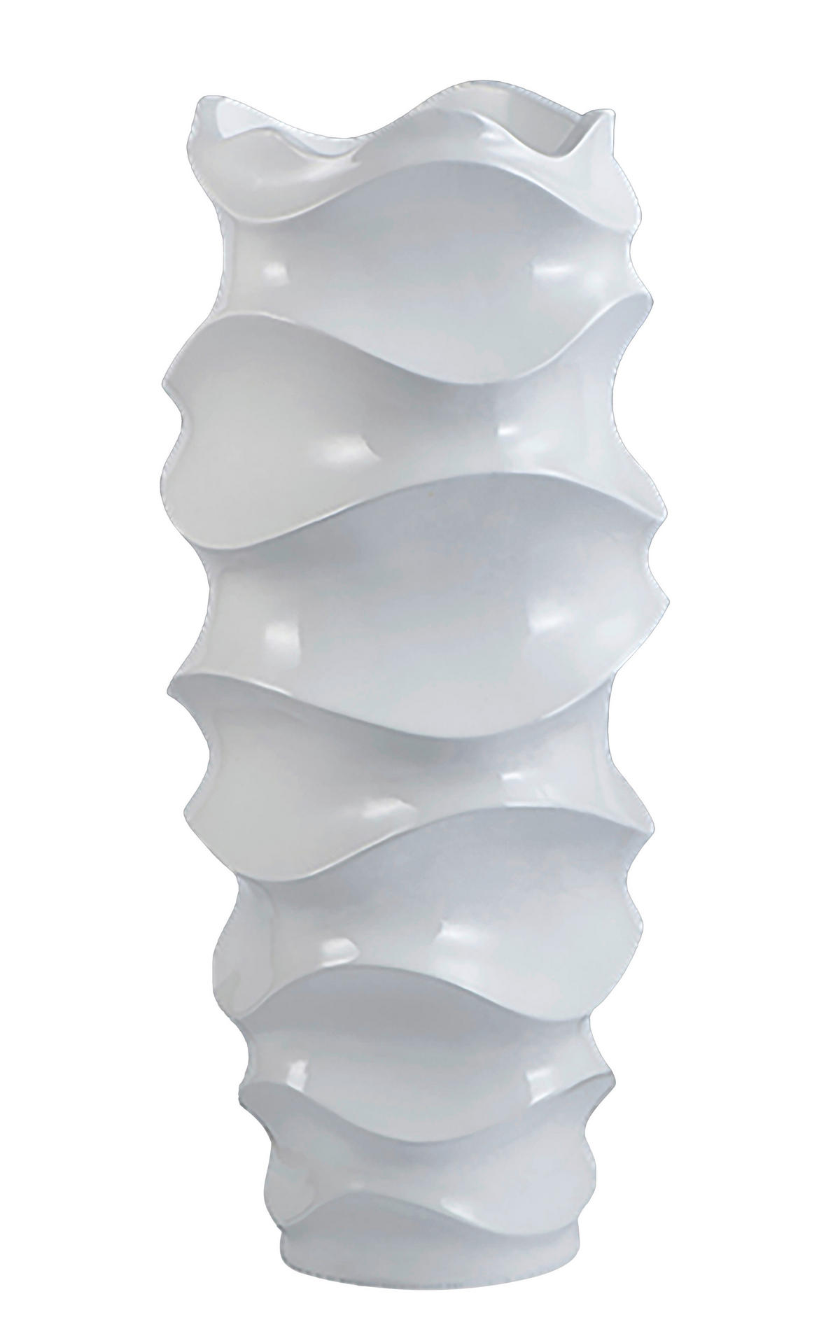 DEKOVASE  - Weiß, LIFESTYLE, Kunststoff (38/81cm) - Ambia Home