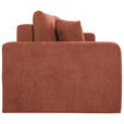 2-SITZER-SOFA in Chenille Rostfarben  - Rostfarben/Schwarz, KONVENTIONELL, Kunststoff/Textil (233/90/110cm) - Carryhome