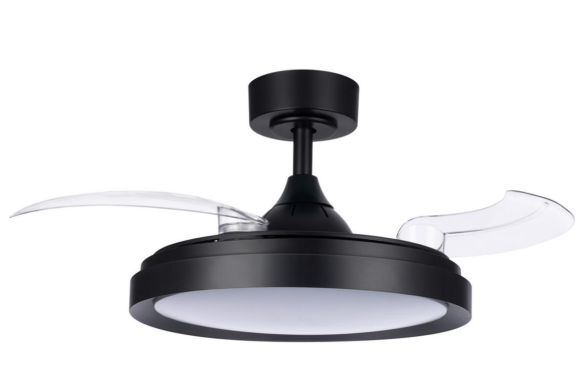 DECKENVENTILATOR - Transparent/Schwarz, Basics, Kunststoff/Metall (91/32,1cm) - Mican