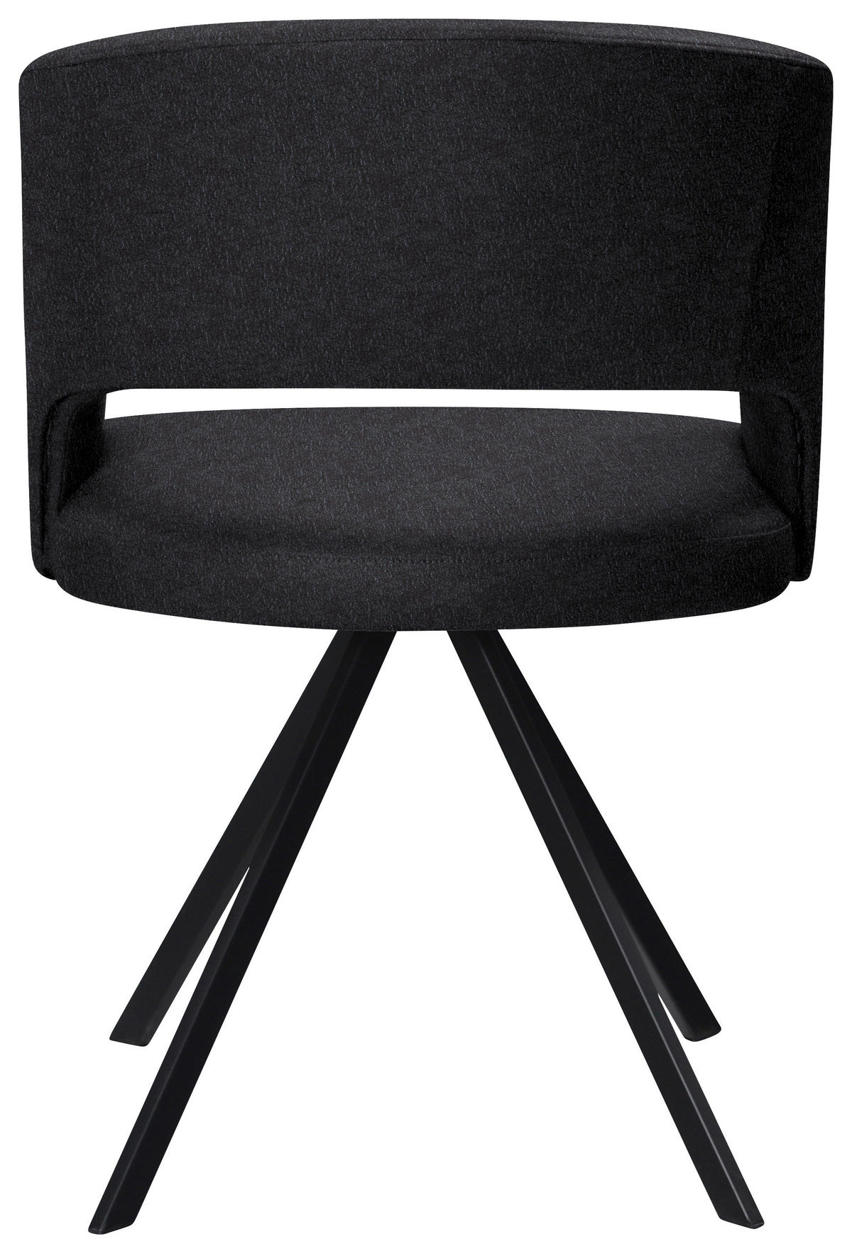 ARMLEHNSTUHL  in Stahl Mikrofaser, Lederlook (vegan)  - Schwarz, Konventionell, Textil/Metall (56/84/59cm) - Moderano