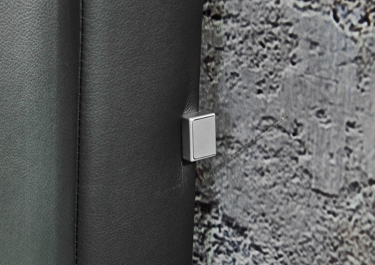 BOXBETT 180/200 cm  in Anthrazit  - Chromfarben/Anthrazit, MODERN, Textil/Metall (180/200cm) - Livetastic