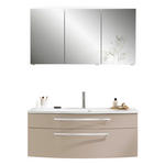 BADEZIMMER 3-teilig  in 120 cm  - Chromfarben/Kaschmir, MODERN, Glas/Holzwerkstoff (120cm) - Novel