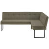 ECKBANK 213/155 cm Webstoff Taupe   - Taupe/Schwarz, Design, Textil/Metall (213/155cm) - Novel