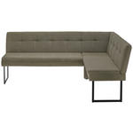 ECKBANK 213/155 cm  in Taupe  - Taupe/Schwarz, Design, Textil/Metall (213/155cm) - Novel