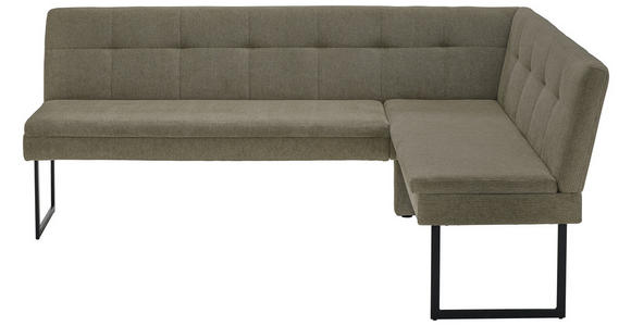 ECKBANK 213/155 cm  in Taupe  - Taupe/Schwarz, Design, Textil/Metall (213/155cm) - Novel