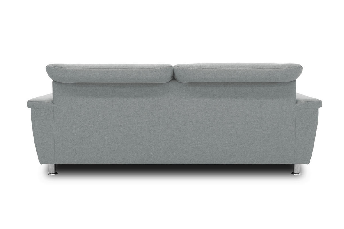 2-SITZER-SOFA in Webstoff Grau  - Chromfarben/Grau, KONVENTIONELL, Textil/Metall (210/81/105cm) - MID.YOU