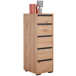 KOMMODE  in 40/120/48 cm  - Eichefarben/Anthrazit, Design, Holzwerkstoff/Kunststoff (40/120/48cm) - Carryhome