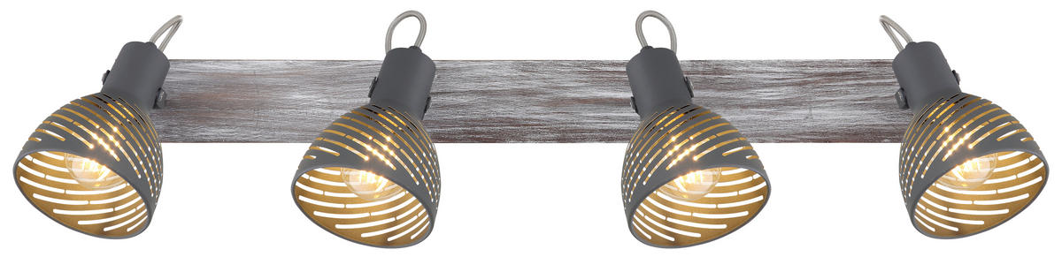 REFLEKTOR     80/12,5/25 cm          - modra/siva, Basics, kovina/les (80/12,5/25cm) - Globo
