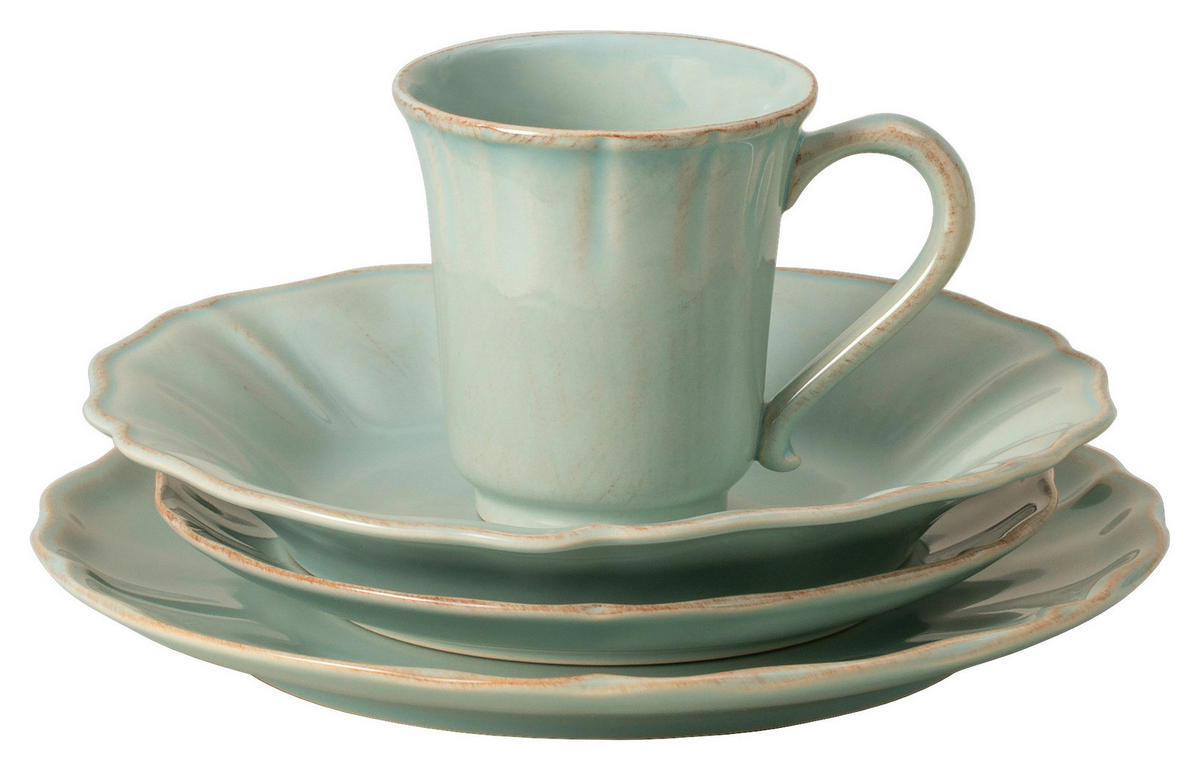 KOMBISERVICE Türkis ALENTEJO 4-teilig 1 Personen  - Türkis, Basics, Keramik - Costa Nova