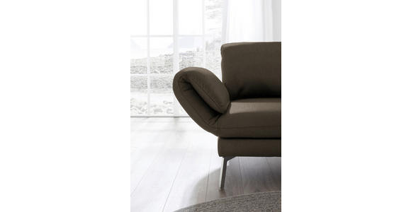 RÉCAMIERE in Echtleder Olivgrün - Chromfarben/Olivgrün, Design, Leder/Metall (209/85-109/95-16cm) - Dieter Knoll